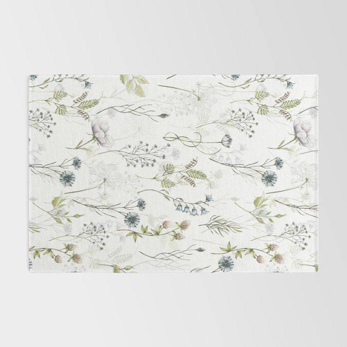 Wildflowers Meadow Botanical Flower Garden  Rug Gallery Image 2