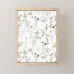 Wildflowers Meadow Botanical Flower Garden  Mini Art Print Gallery Image 1