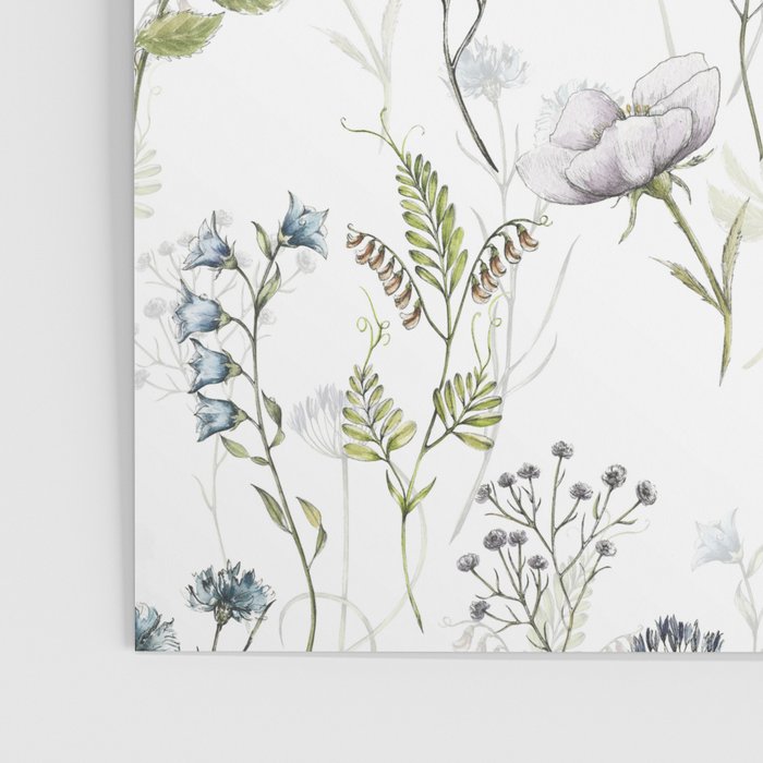 Wildflowers Meadow Botanical Flower Garden  Poster Gallery Image 3