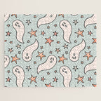 Pastel Ghost Print in Blue Jigsaw Puzzle Gallery Image 1
