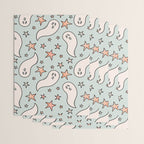 Pastel Ghost Print in Blue Wrapping Paper Gallery Image 3