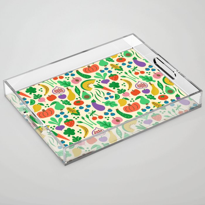 Fruits and Vegetables Acrylic Tray Gallery Image 1
