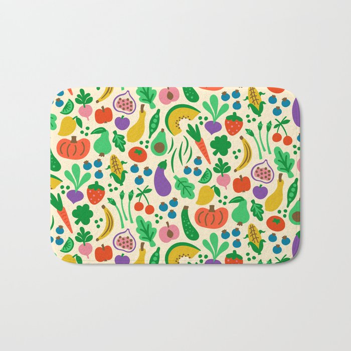 Fruits and Vegetables Bath Mat Gallery Image 1