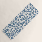 Light Blue Floral Pattern Yoga Mat Gallery Image 1