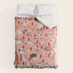 Vintage Japanese Woodblock Print Kuniyoshi Ukiyo-e Cats Showing The Fifty Three Stations Of The Tokaido Duvet Cover Gallery Image 6