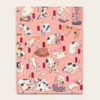 Vintage Japanese Woodblock Print Kuniyoshi Ukiyo-e Cats Showing The Fifty Three Stations Of The Tokaido Notebook Gallery Image 4