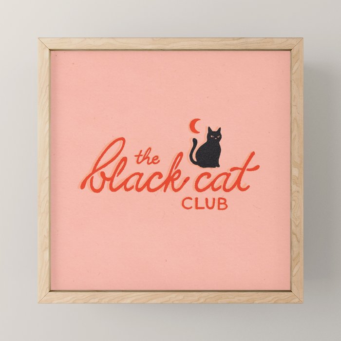 Black Cat Club Mini Art Print Gallery Image 1