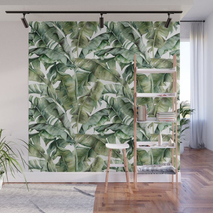 Tropical Banana Leaf Botanical Wall Mural Gallery Image 1