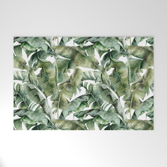 Tropical Banana Leaf Botanical Welcome Mat Gallery Image 1