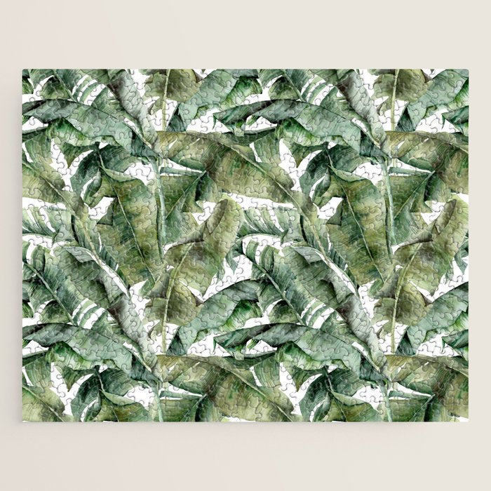 Tropical Banana Leaf Botanical Jigsaw Puzzle Gallery Image 1