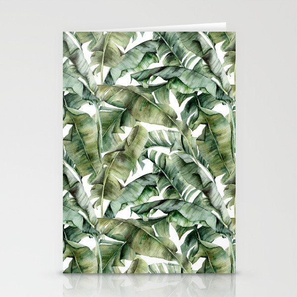 Tropical Banana Leaf Botanical Stationery Card Gallery Image 2