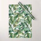 Tropical Banana Leaf Botanical Wrapping Paper Gallery Image 1