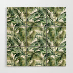 Tropical Banana Leaf Botanical Wood Wall Art Gallery Image 1