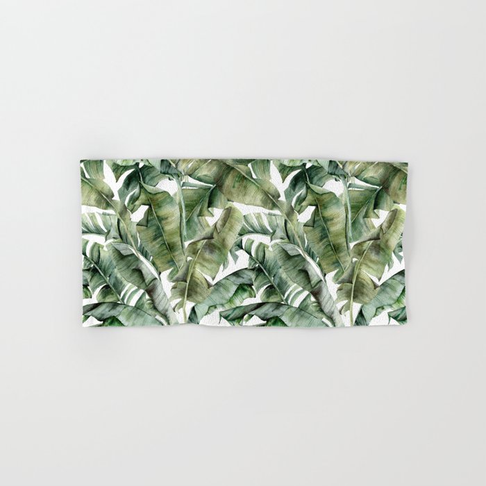Tropical Banana Leaf Botanical Bath Towel Gallery Image 1