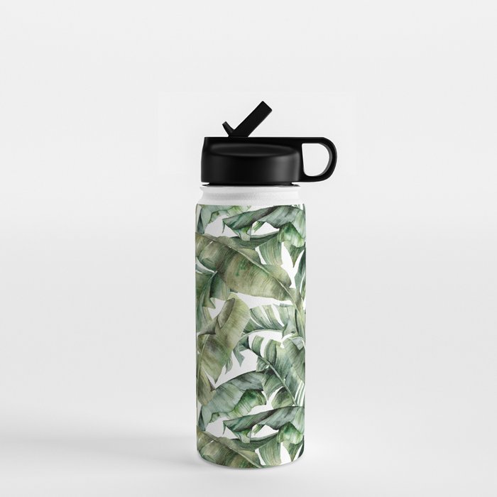 Tropical Banana Leaf Botanical Water Bottle Gallery Image 1