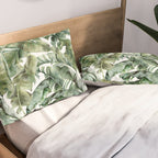 Tropical Banana Leaf Botanical Pillow Sham Gallery Image 2