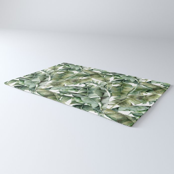 Tropical Banana Leaf Botanical Rug Gallery Image 3