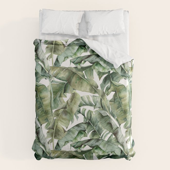 Tropical Banana Leaf Botanical Duvet Cover Gallery Image 1