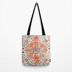 Antique Oriental Persian Burnt Orange & Aqua Tote Bag Gallery Image 2