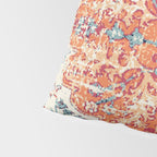 Antique Oriental Persian Burnt Orange & Aqua Pillow Sham Gallery Image 4