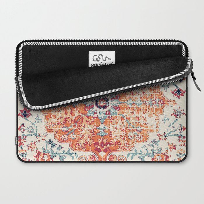 Antique Oriental Persian Burnt Orange & Aqua Laptop Sleeve Gallery Image 2