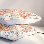 Antique Oriental Persian Burnt Orange & Aqua Pillow Sham Gallery Image 3