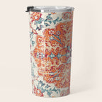 Antique Oriental Persian Burnt Orange & Aqua Travel Mug Gallery Image 3