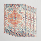 Antique Oriental Persian Burnt Orange & Aqua Wrapping Paper Gallery Image 3