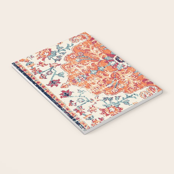 Antique Oriental Persian Burnt Orange & Aqua Notebook Gallery Image 3