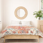 Antique Oriental Persian Burnt Orange & Aqua Duvet Cover Gallery Image 3
