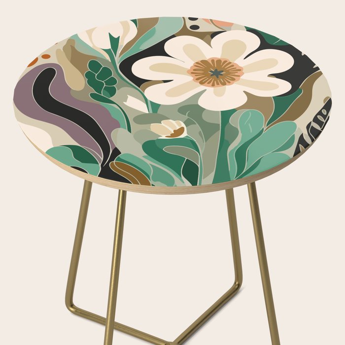 Seattle Flower Market Print Side Table Gallery Image 2