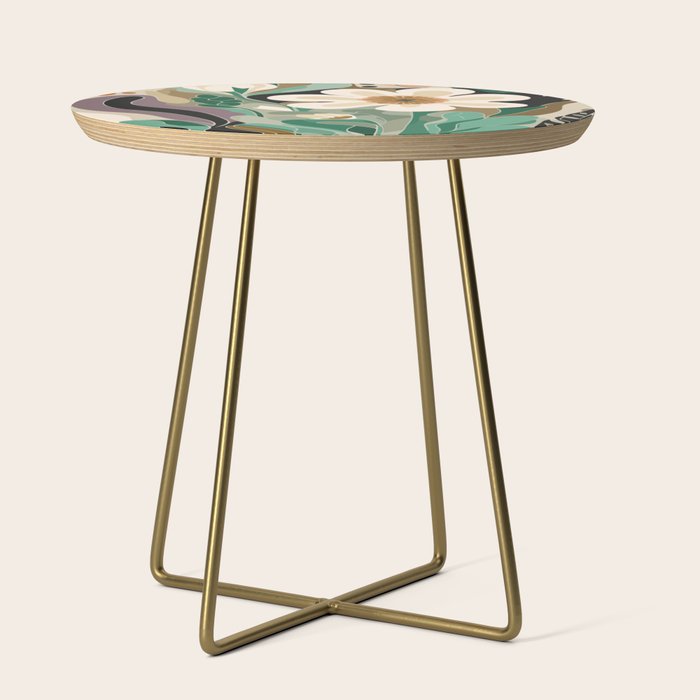 Seattle Flower Market Print Side Table Gallery Image 1