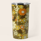 1970s Retro/Vintage Floral Pattern Travel Mug Gallery Image 1
