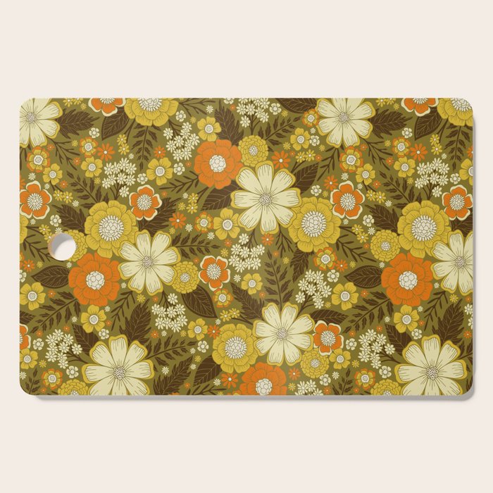 1970s Retro/Vintage Floral Pattern Cutting Board Gallery Image 1