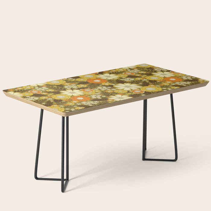 1970s Retro/Vintage Floral Pattern Coffee Table Gallery Image 1
