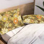 1970s Retro/Vintage Floral Pattern Pillow Sham Gallery Image 2