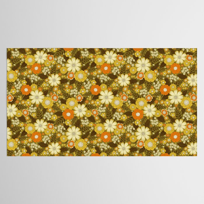 1970s Retro/Vintage Floral Pattern Tablecloth Gallery Image 2