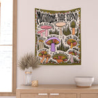 Mushrooms of Rhode Island Wall Tapestry Gallery Image 2