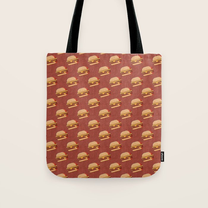 FAST FOOD / Burger - pattern Tote Bag Gallery Image 1