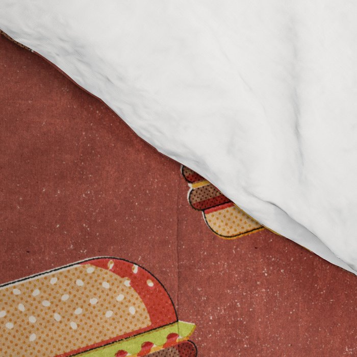 FAST FOOD / Burger - pattern Comforter Gallery Image 4