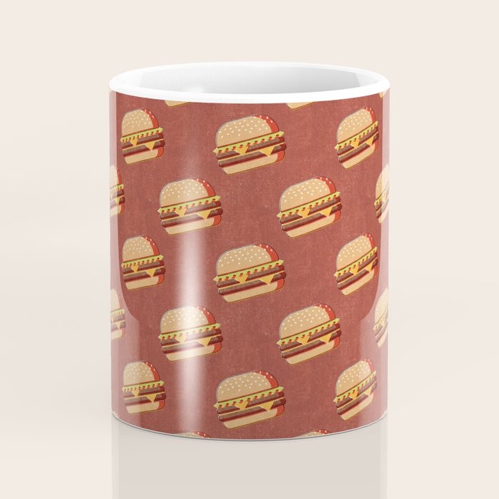 FAST FOOD / Burger - pattern Coffee Mug Gallery Image 4
