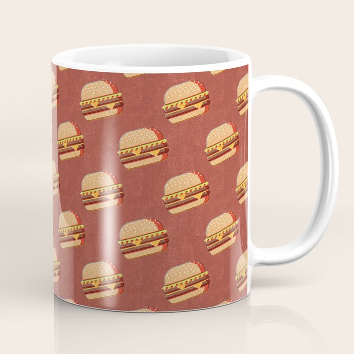 FAST FOOD / Burger - pattern Coffee Mug Gallery Image 1