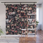 Animals and Floral Pattern Wall Mural Gallery Image 1