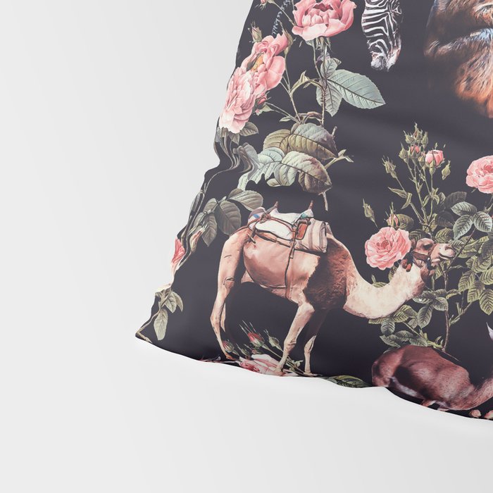 Animals and Floral Pattern Pillow Sham Gallery Image 4