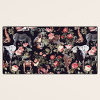 Animals and Floral Pattern Desk Mat Gallery Image 3