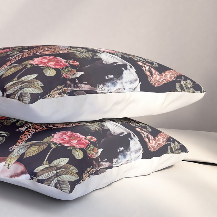 Animals and Floral Pattern Pillow Sham Gallery Image 3