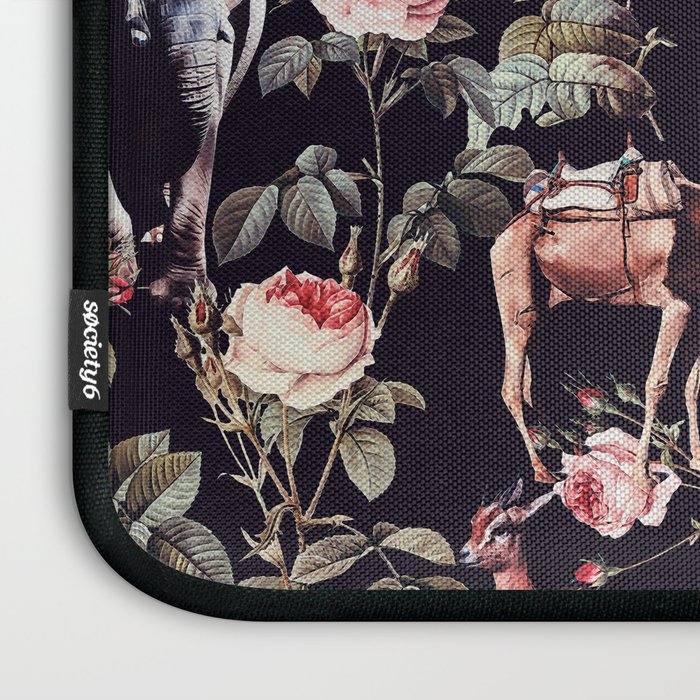 Animals and Floral Pattern Laptop Sleeve Gallery Image 3