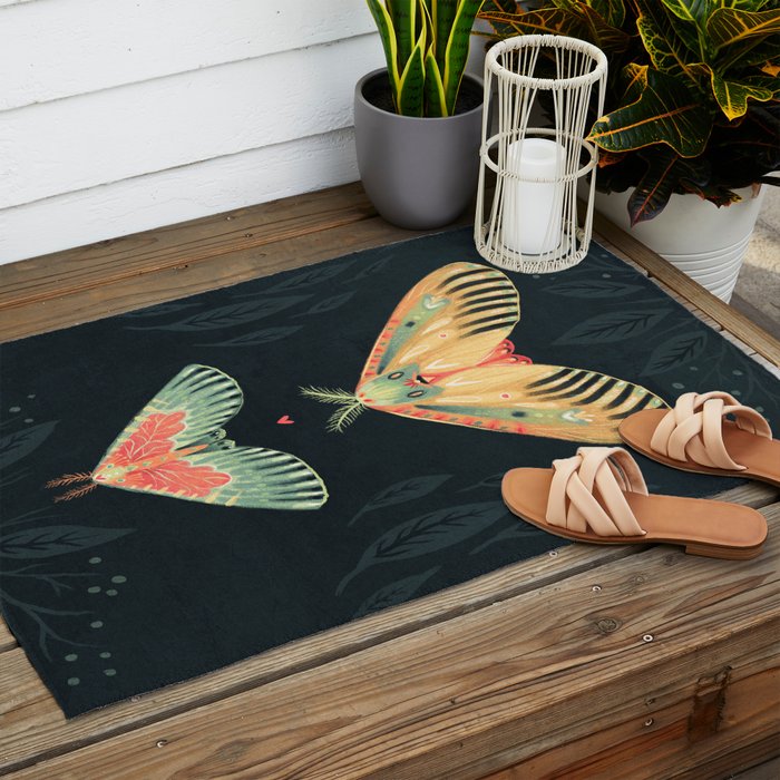 Moth Wings I Outdoor Rug Gallery Image 2