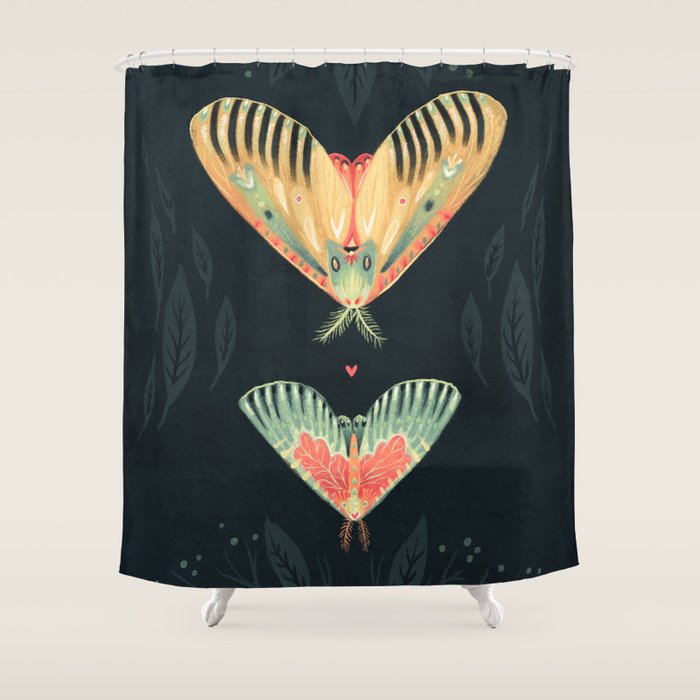 Moth Wings I Shower Curtain Gallery Image 1