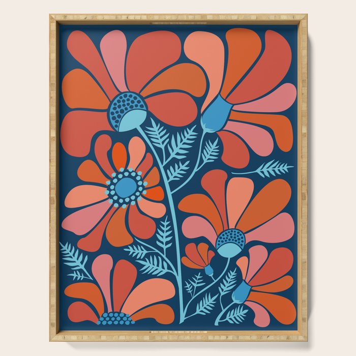 Flower Power IV Serving Tray Gallery Image 1